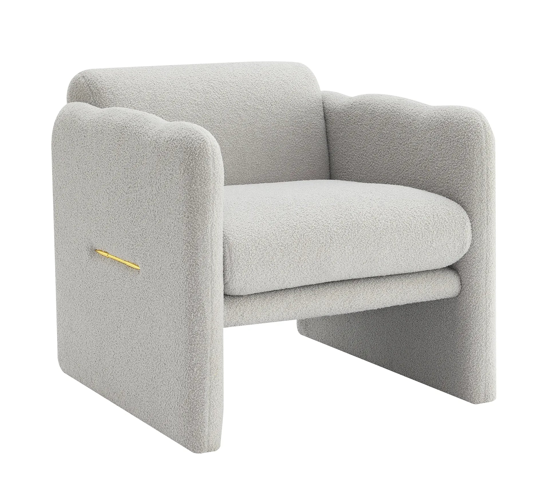 Modern Fabric Upholstered Leisure Comfy Arm Chair