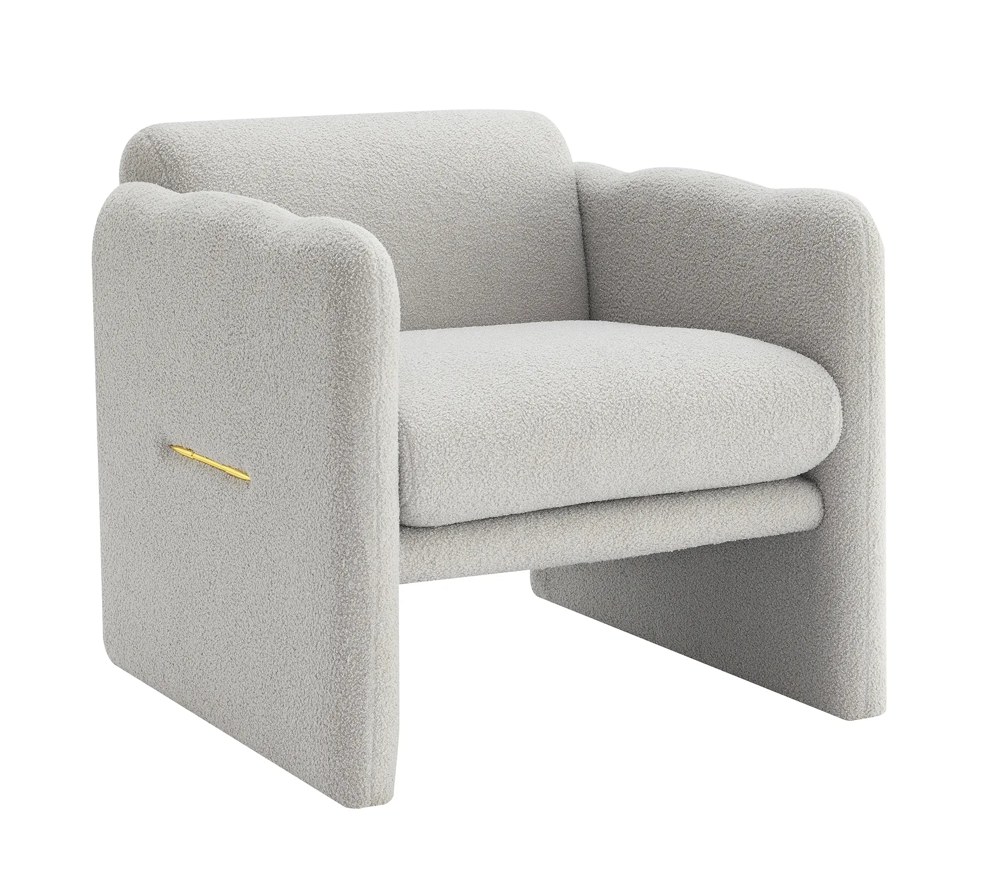 Modern Fabric Upholstered Leisure Comfy Arm Chair