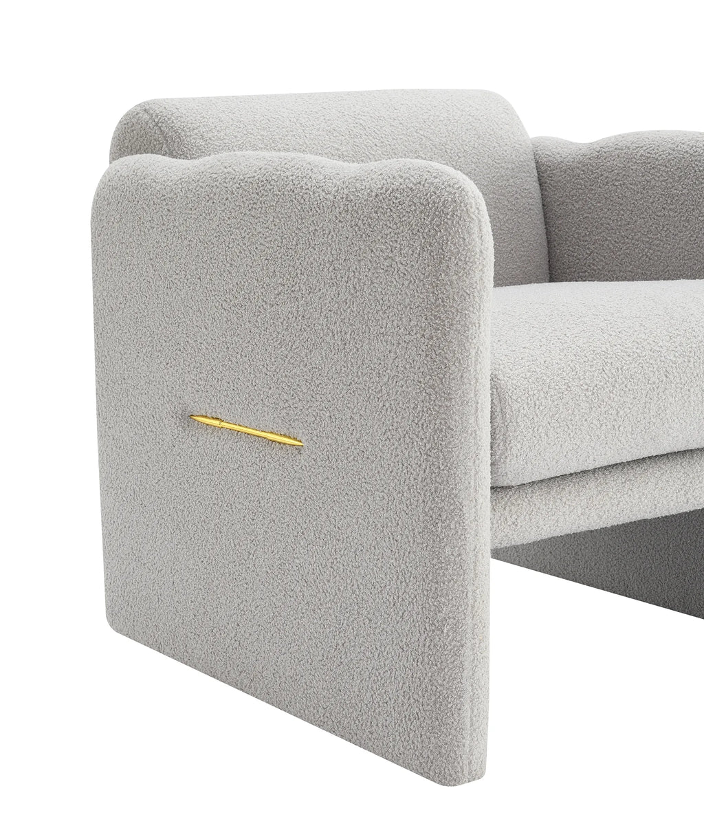 Modern Fabric Upholstered Leisure Comfy Arm Chair