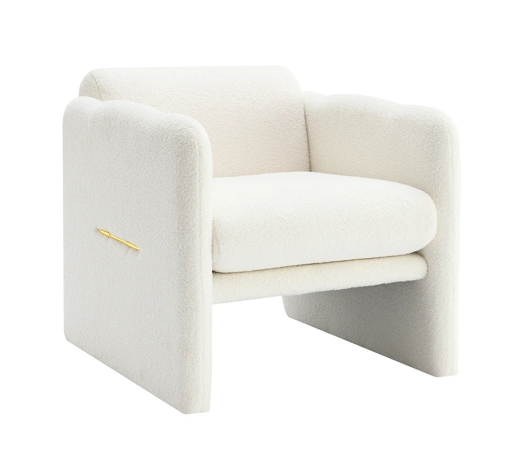 Modern Fabric Upholstered Leisure Comfy Arm Chair