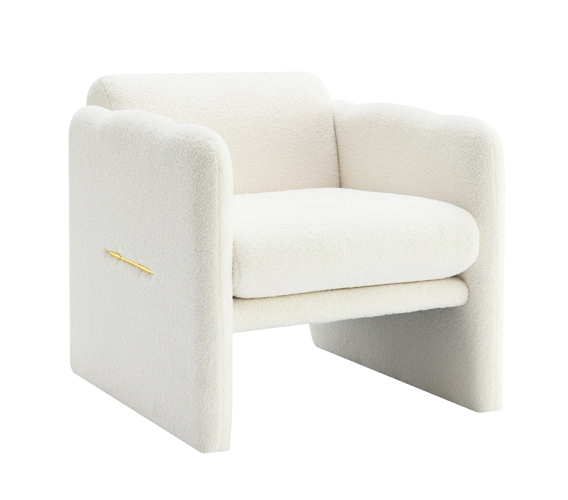 Modern Fabric Upholstered Leisure Comfy Arm Chair