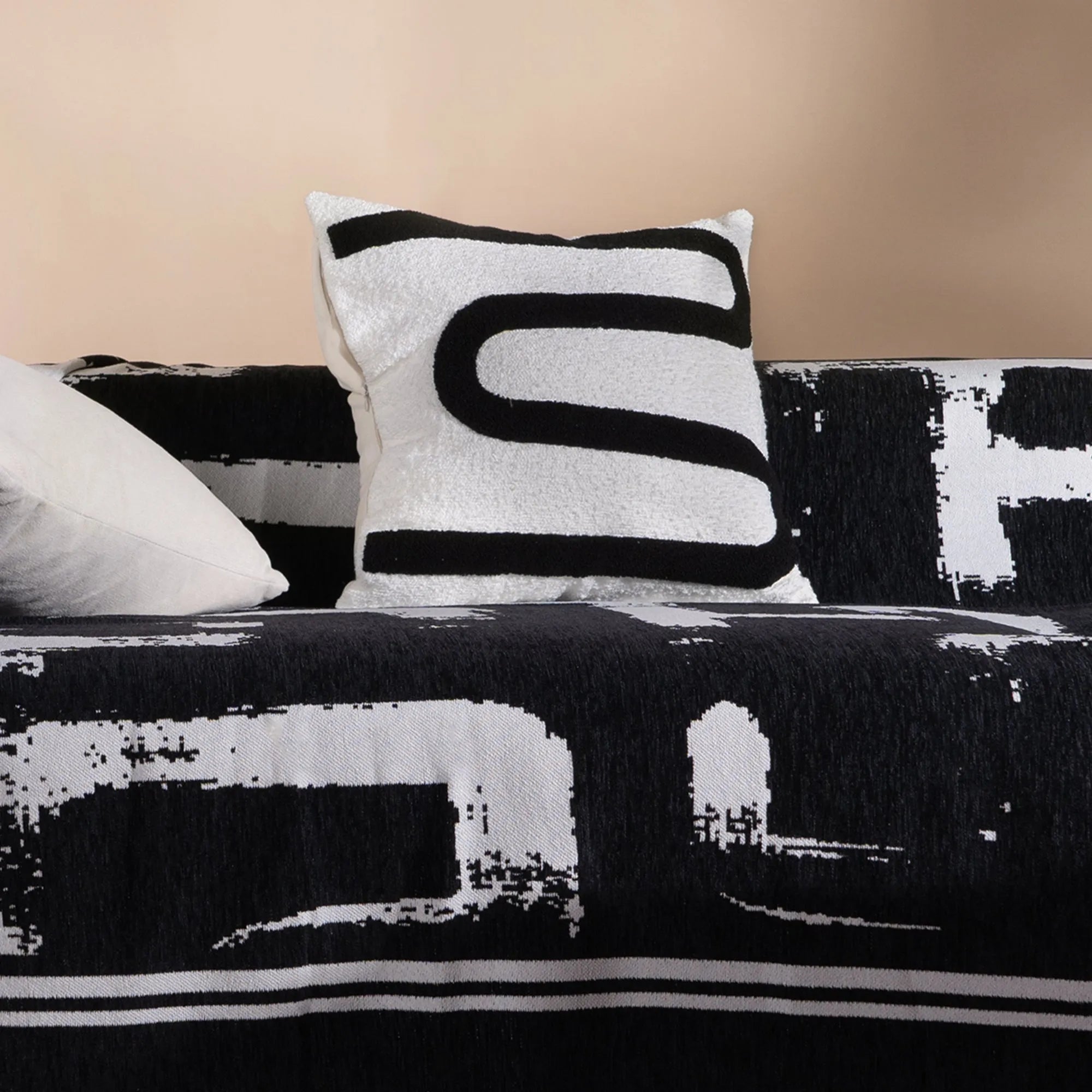 Modern Geometric Line Throw Pillow Cover