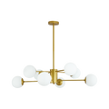 Modern Gold 8-Light Globe Chandelier