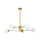 Modern Gold 8-Light Globe Chandelier