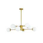 Modern Gold 8-Light Globe Chandelier