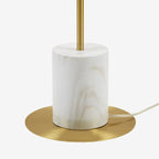 Modern Gold Iron Floor Lamp with Faux Marble Base