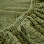 Modern Leaf Velvet Jacquard Stretch Sofa Cover, Waterproof, Pet-Proof