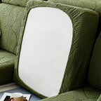 Modern Leaf Velvet Jacquard Stretch Sofa Cover, Waterproof, Pet-Proof