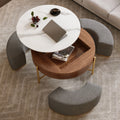 Modern Lift-Top Coffee Table With Nesting Stools