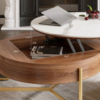 Modern Lift-Top Coffee Table With Nesting Stools