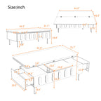 Modern Lift-Top Coffee Table, with Foldable Top