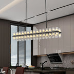 Modern Luxury Rectangular Crystal Chandelier