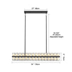 Modern Luxury Rectangular Crystal Chandelier