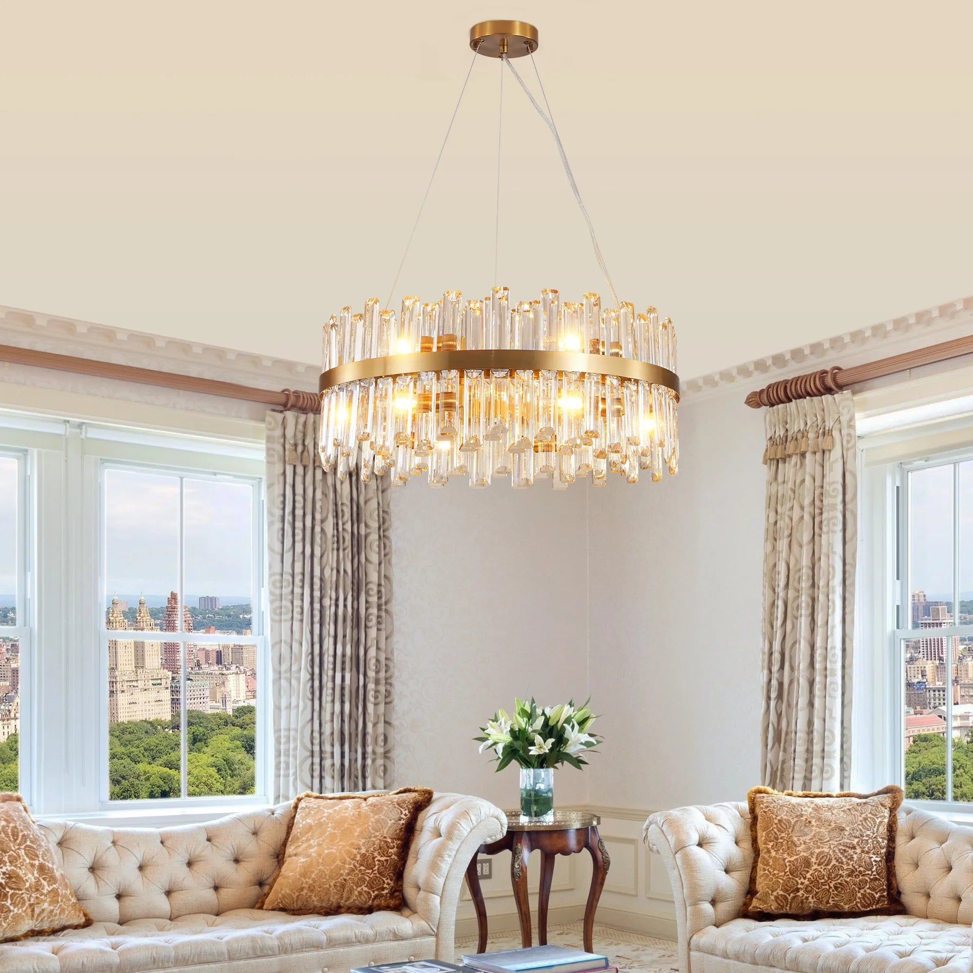 Modern Luxury Round Crystal Chandelier