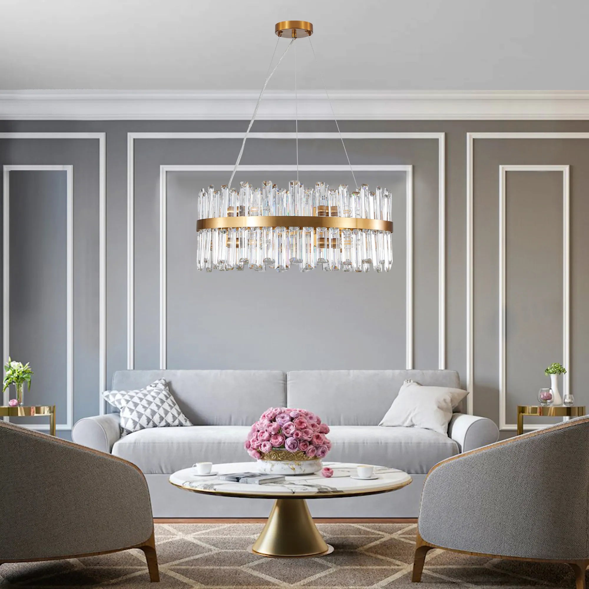 Modern Luxury Round Crystal Chandelier