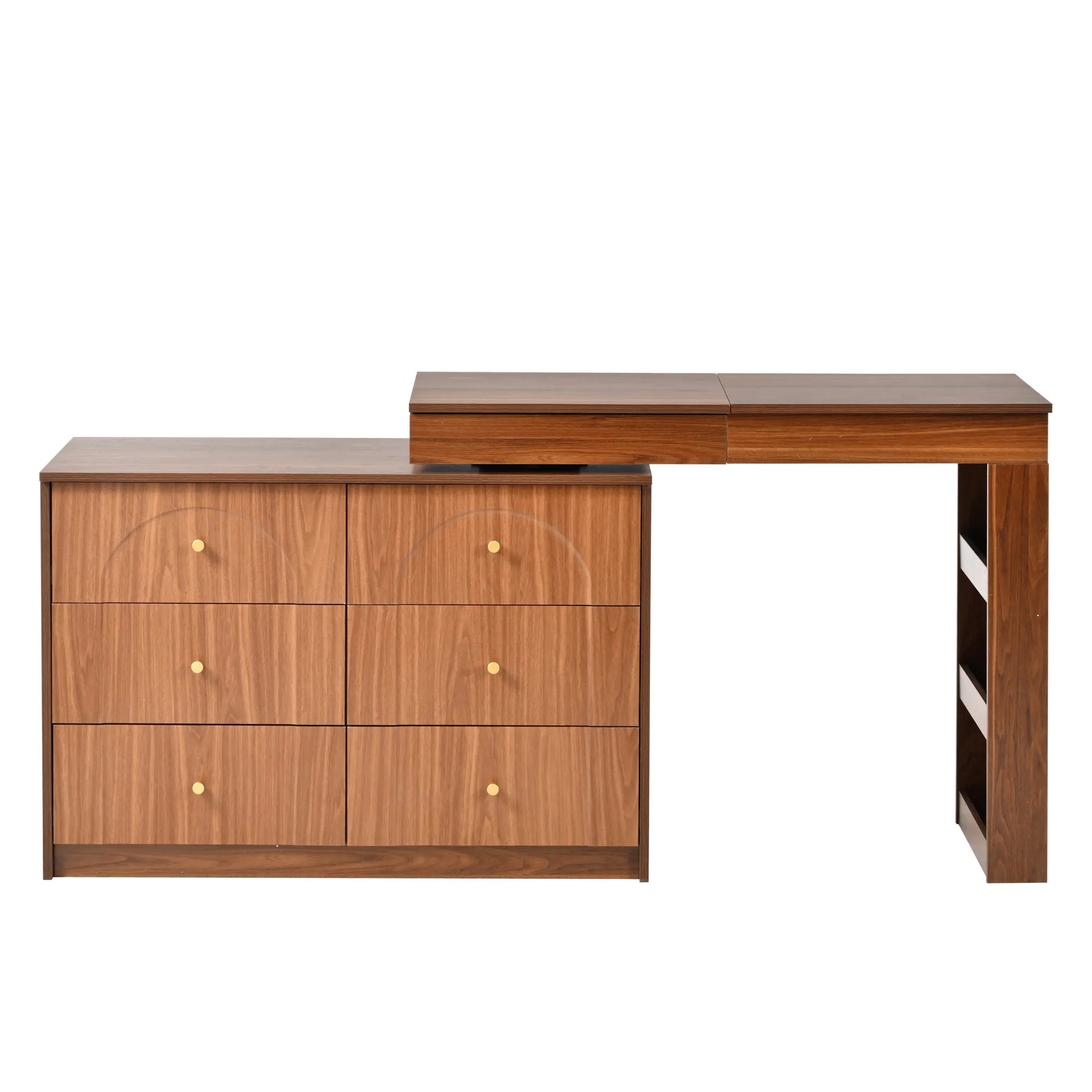 Modern Makeup Vanity, with Mirror, Lights & Large Storage