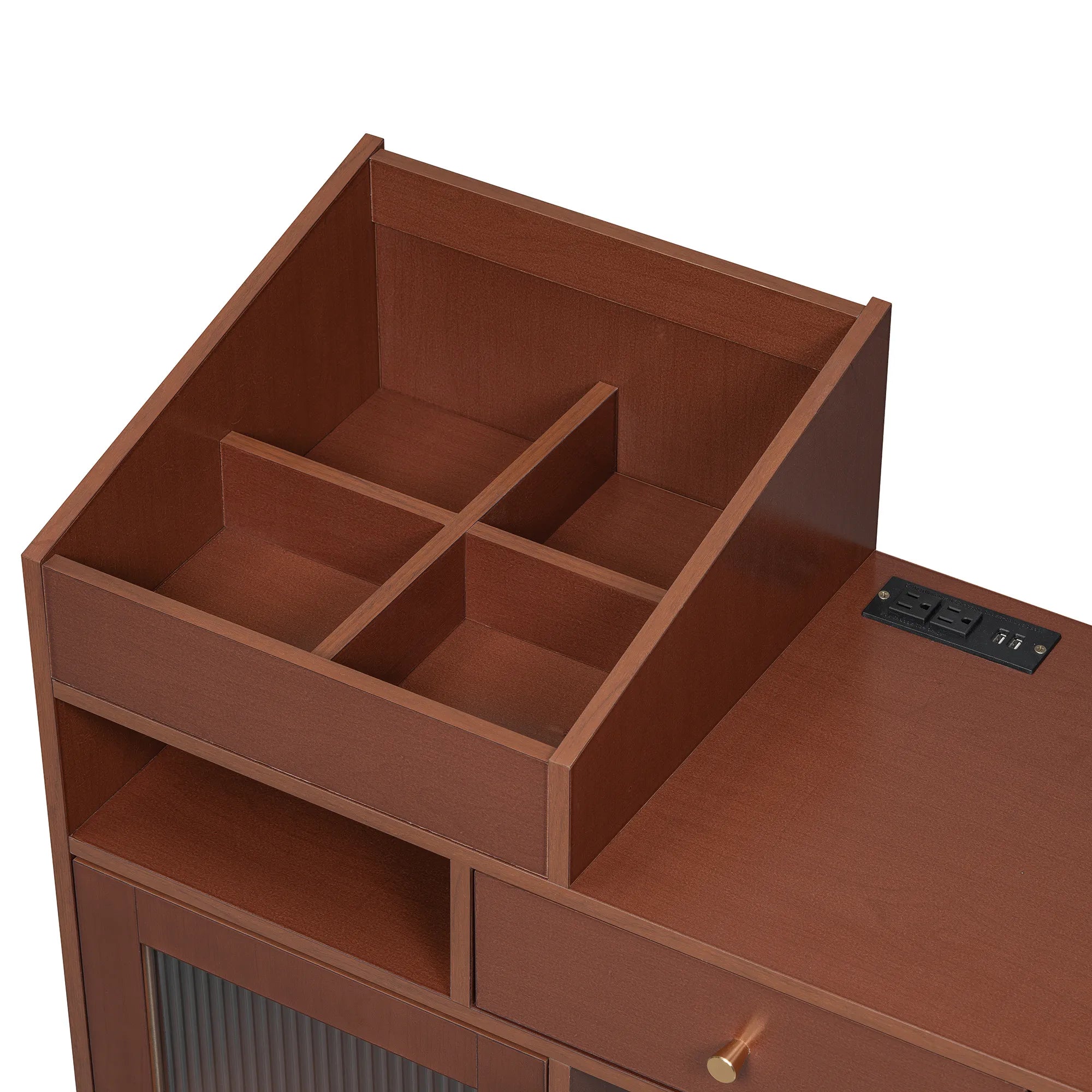 Modern Makeup Vanity with Drawers, Cabinet & Stool