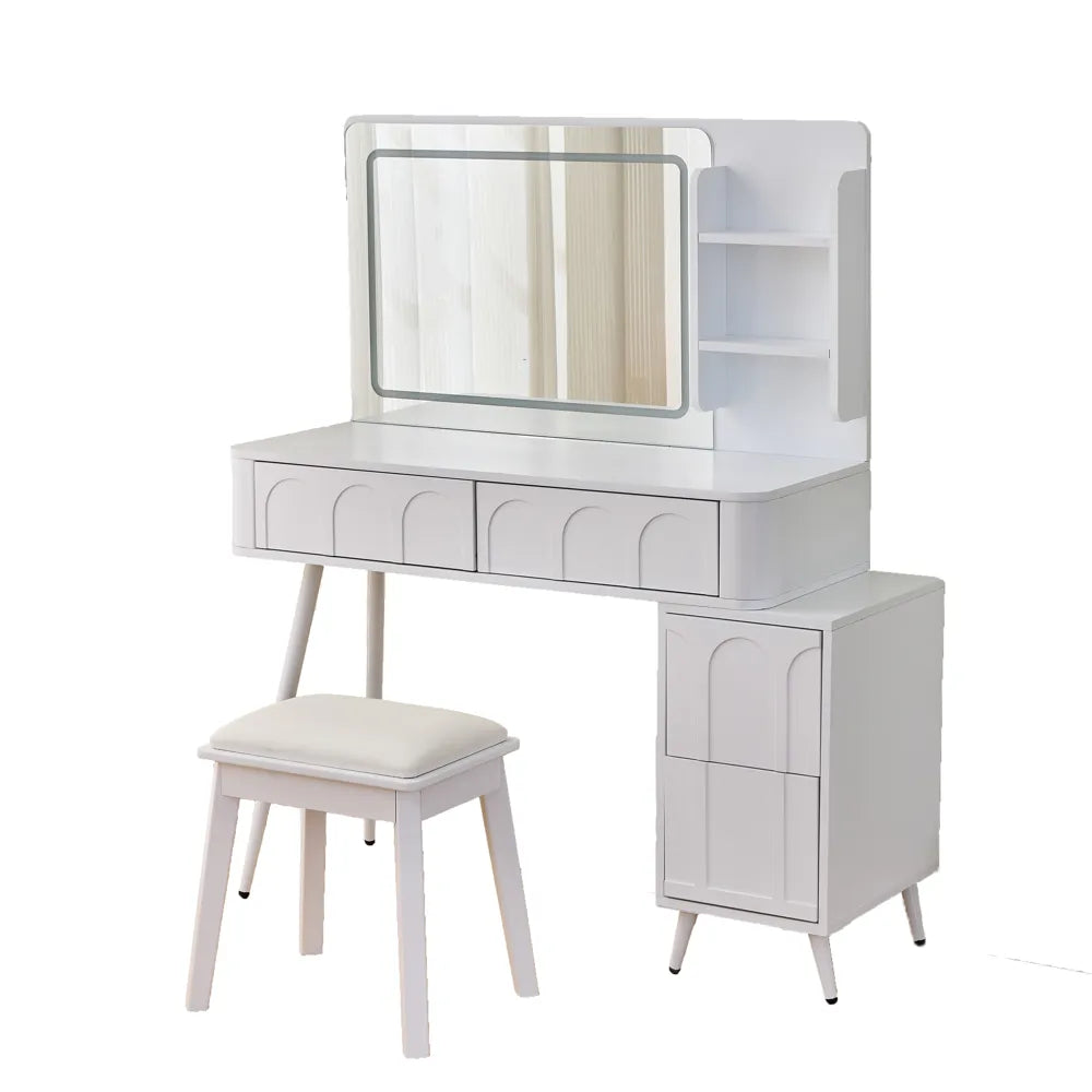 Modern Makeup Vanity with LED Mirror