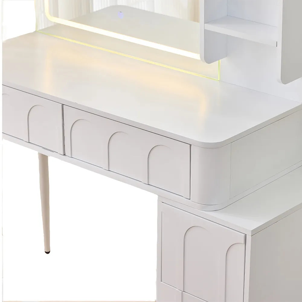 Modern Makeup Vanity with LED Mirror