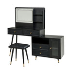 Modern Makeup Vanity with LED Mirror & Storage Cabinet