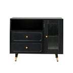 Modern Makeup Vanity with LED Mirror & Storage Cabinet