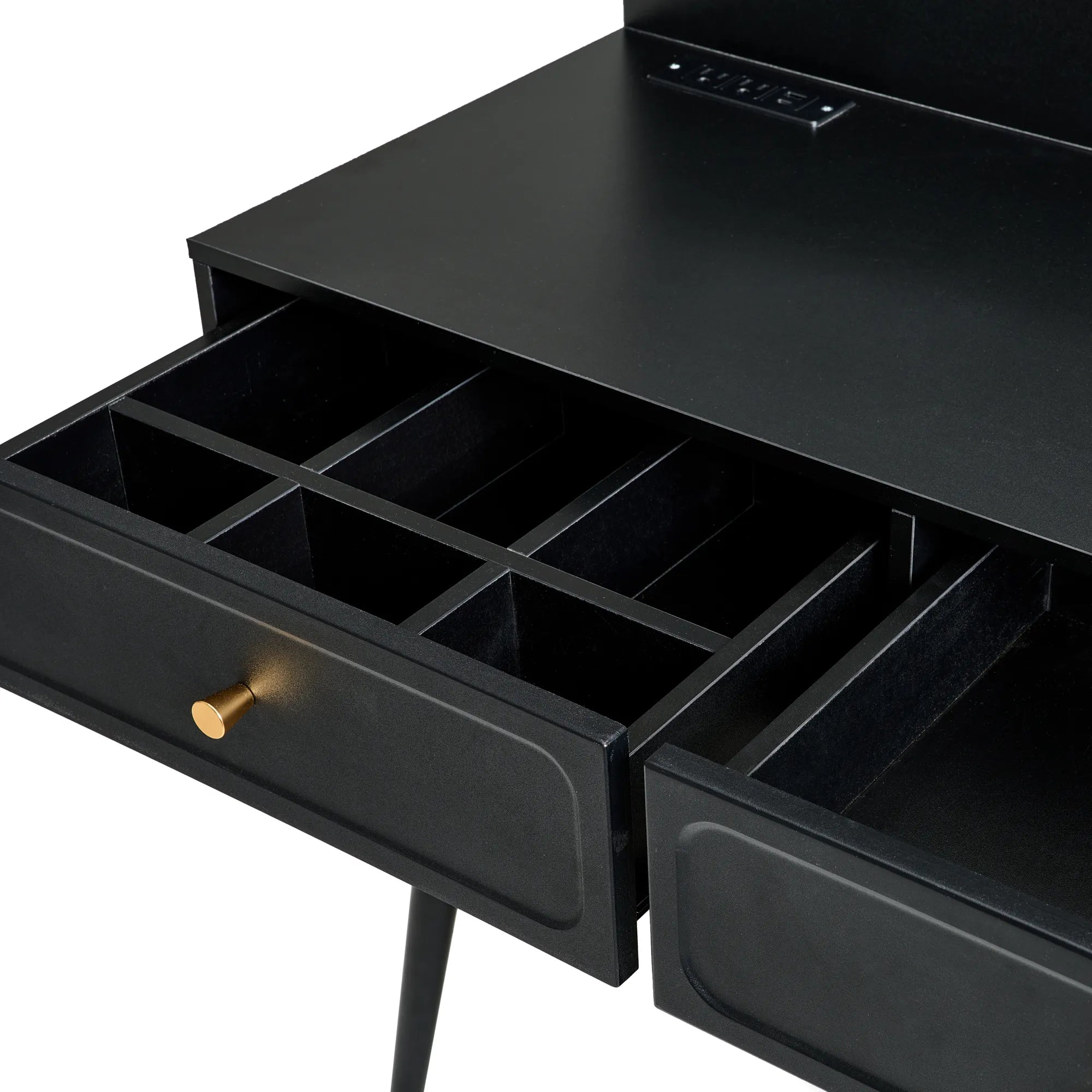 Modern Makeup Vanity with LED Mirror & Storage Cabinet