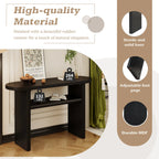 Modern Minimalist Entryway Console Table with Rounded Edges and Shelf