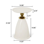 Modern Minimalist Round Iron Side Table End Table