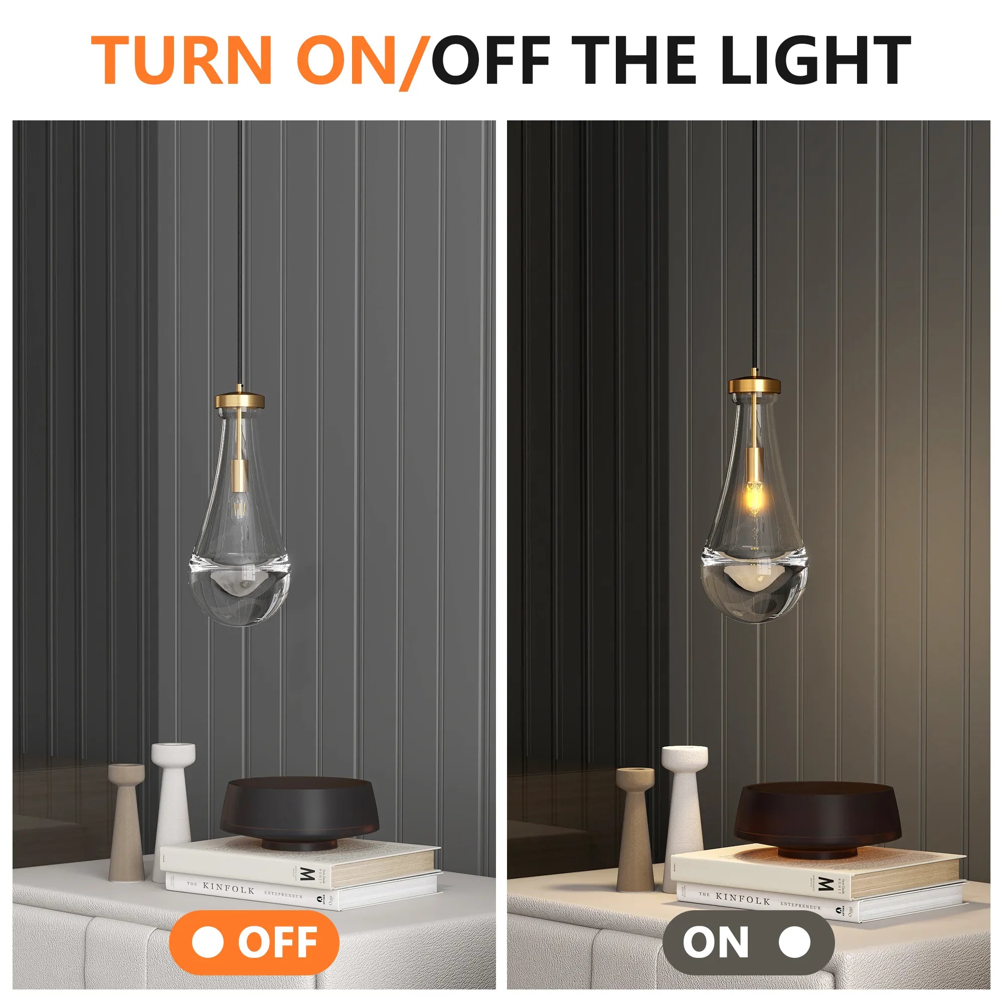 Modern Raindrop Glass Pendant Light