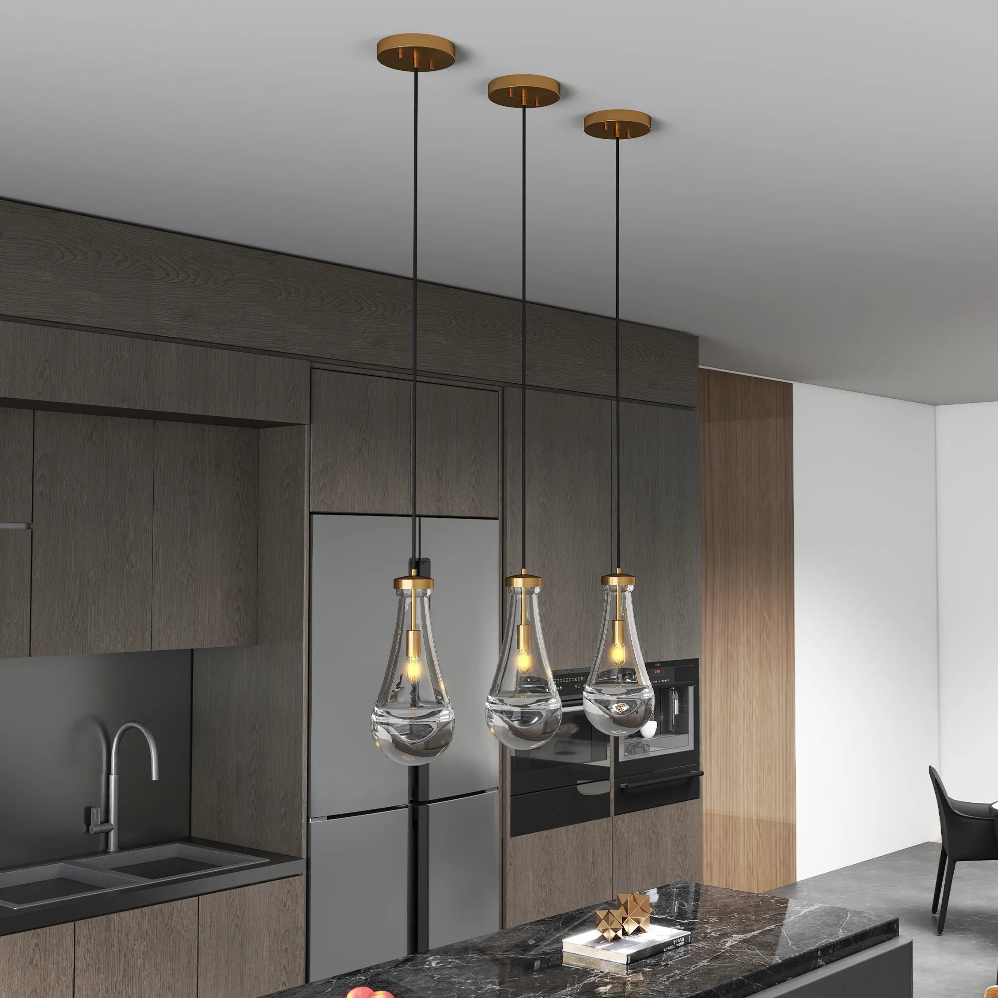 Modern Raindrop Glass Pendant Light