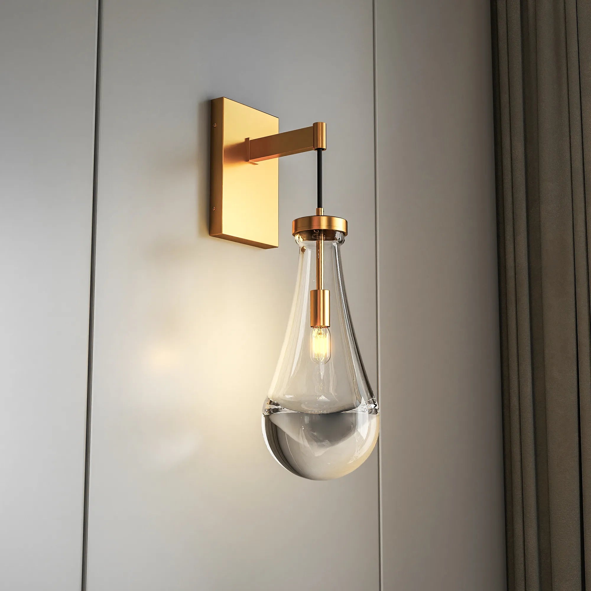 Modern Raindrop Glass Wall Sconce