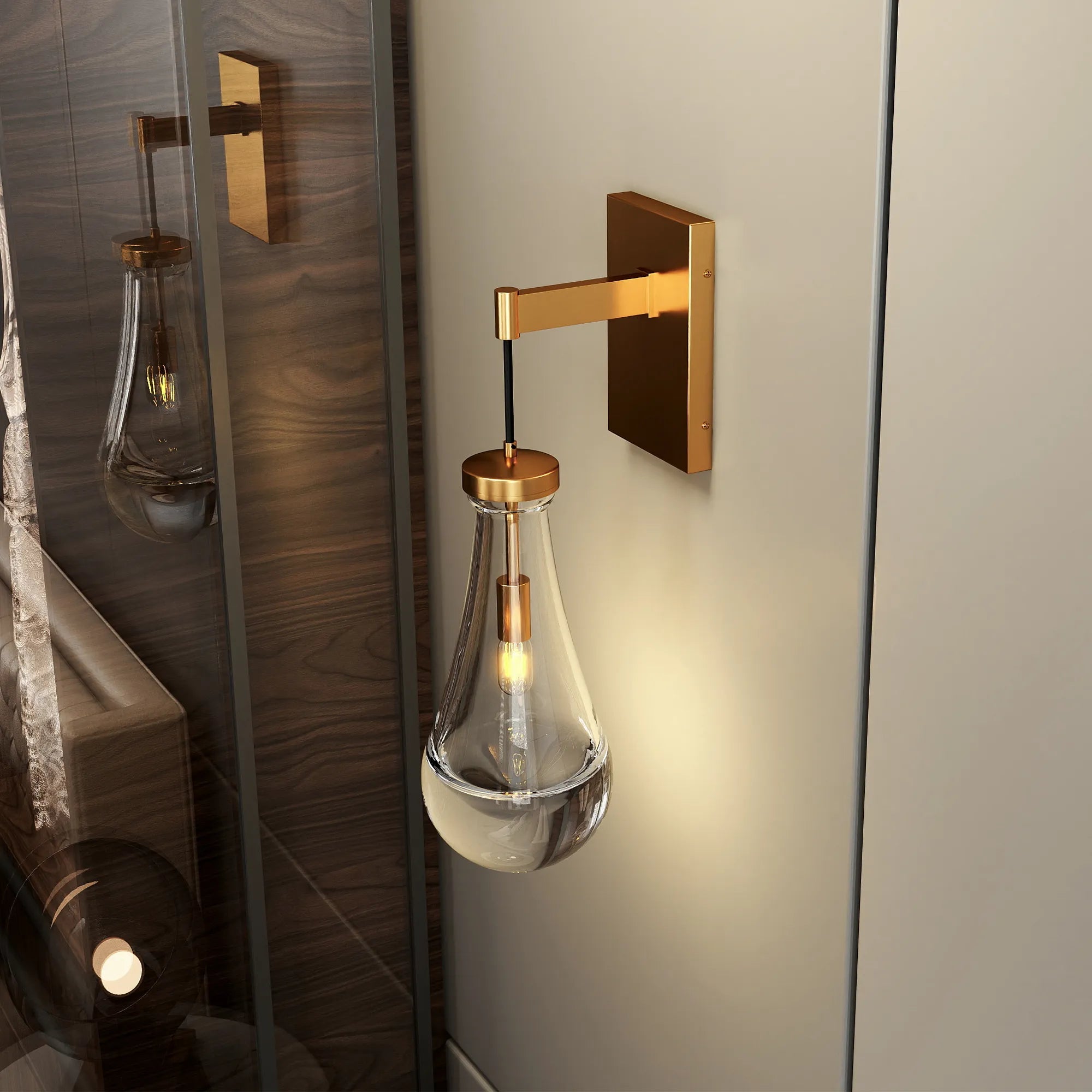 Modern Raindrop Glass Wall Sconce