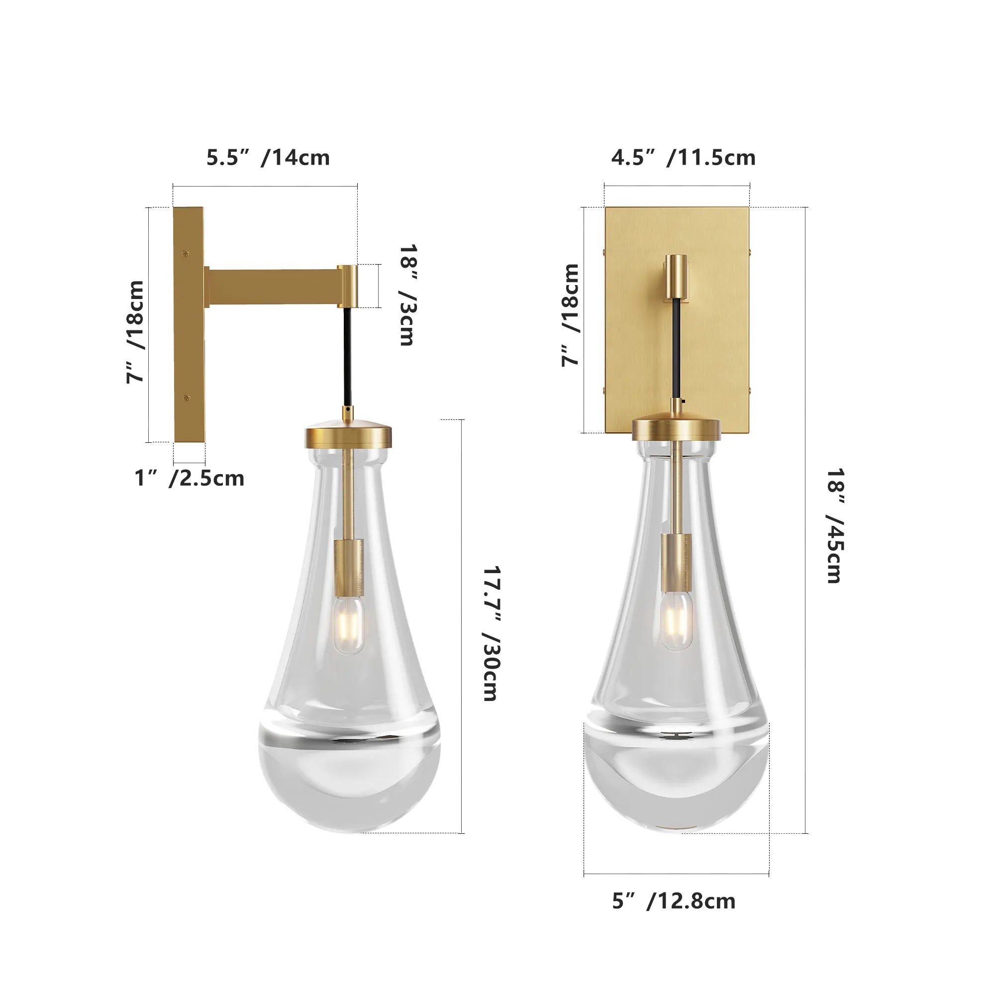 Modern Raindrop Glass Wall Sconce