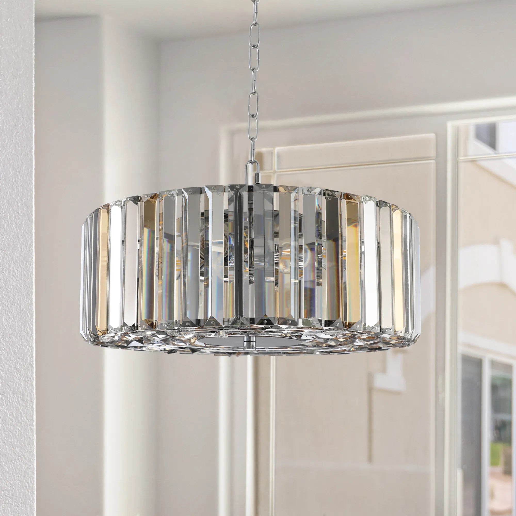 Modern Round Crystal Pendant Chandelier