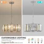 Modern Round Crystal Pendant Chandelier