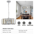Modern Round Crystal Pendant Chandelier