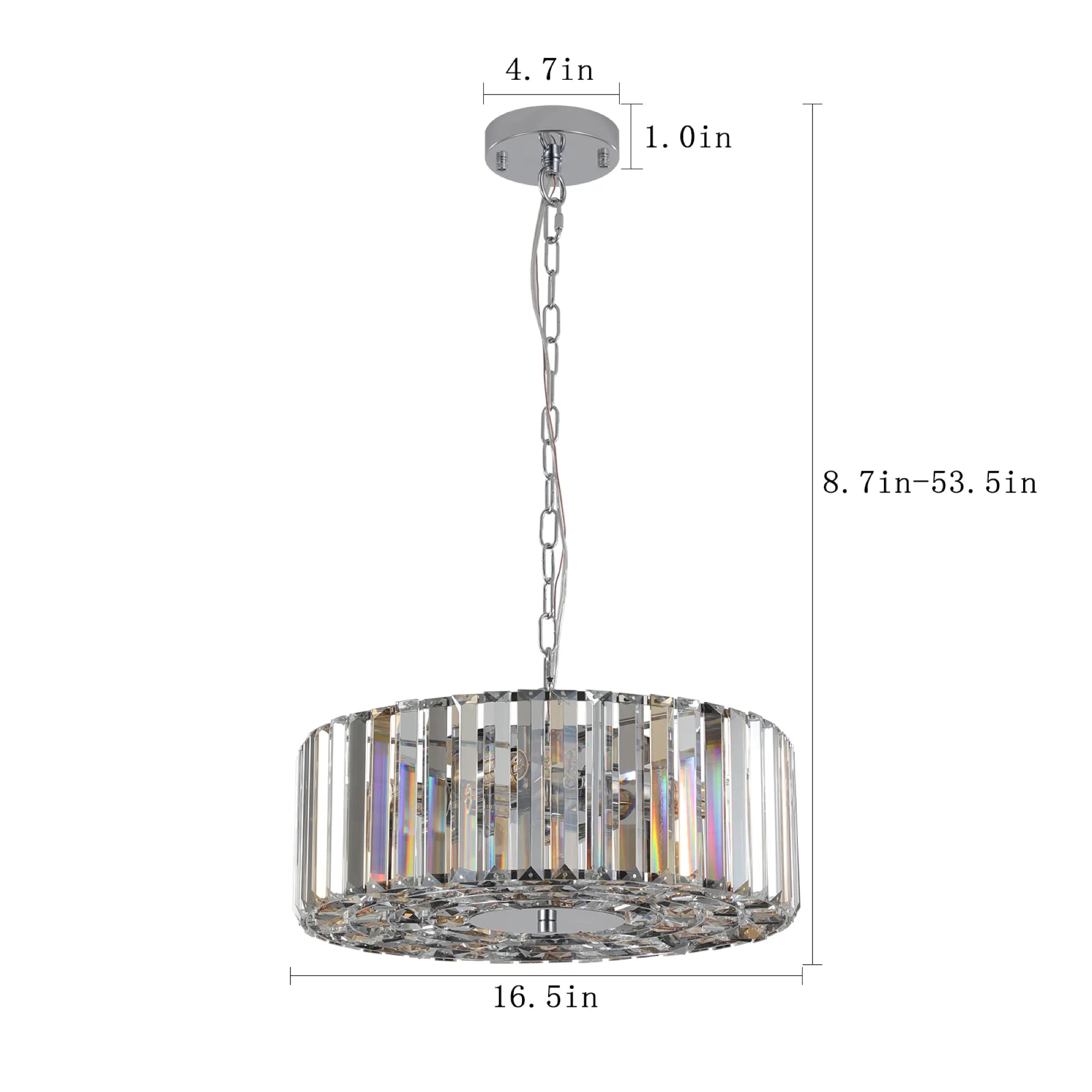 Modern Round Crystal Pendant Chandelier