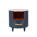 Modern Round Nightstand with Drawer