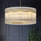 Modern Round Ripple Crystal Chandelier