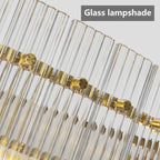 Modern Round Ripple Crystal Chandelier