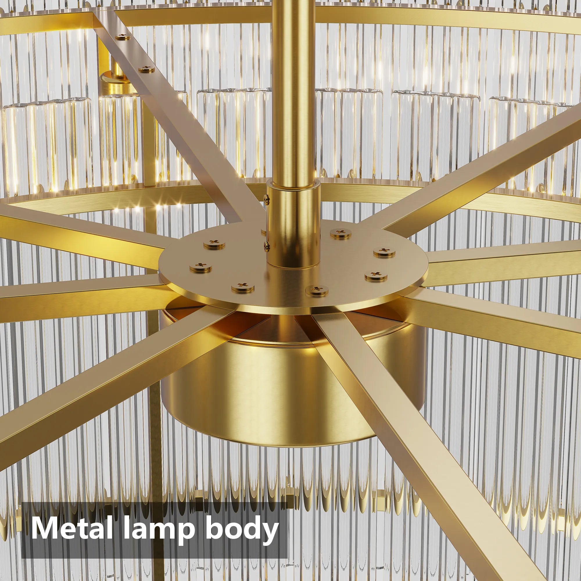 Modern Round Ripple Crystal Chandelier