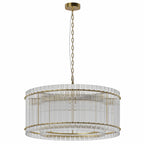 Modern Round Ripple Crystal Chandelier