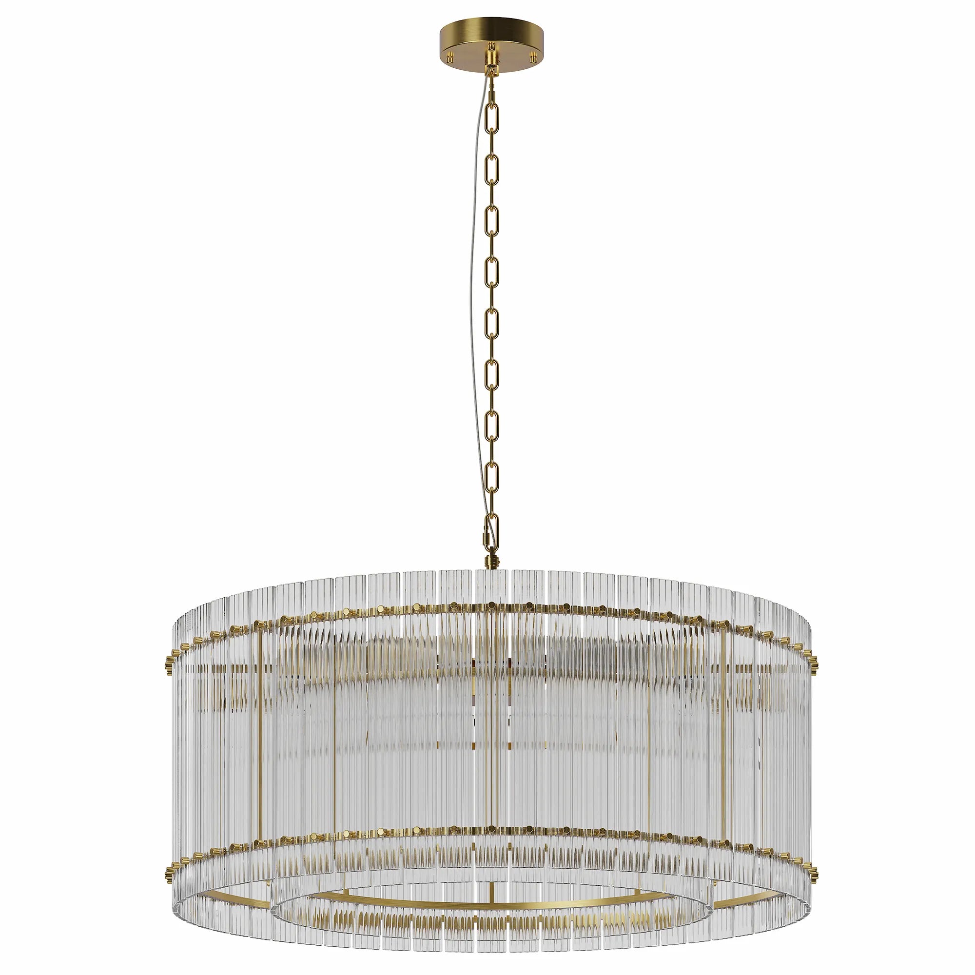 Modern Round Ripple Crystal Chandelier