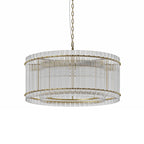 Modern Round Ripple Crystal Chandelier