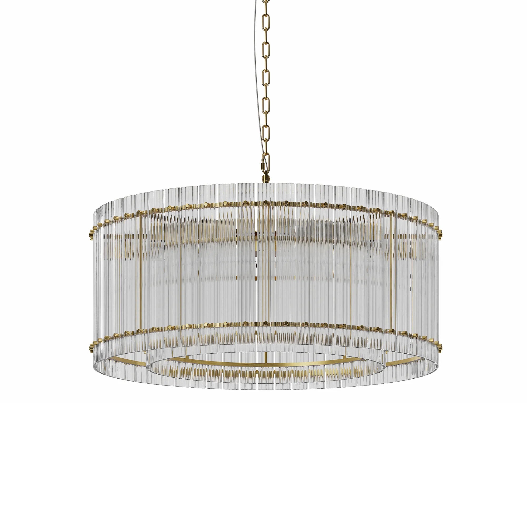 Modern Round Ripple Crystal Chandelier