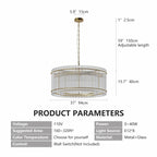 Modern Round Ripple Crystal Chandelier