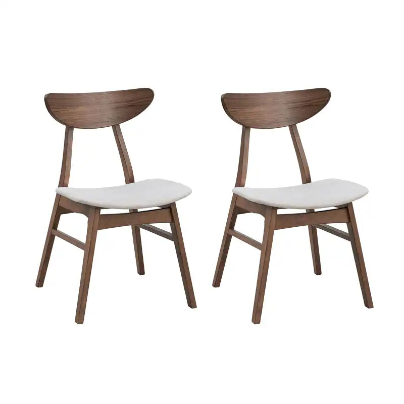 Modern Soft Upholstered Wooden Dining Chairs Set