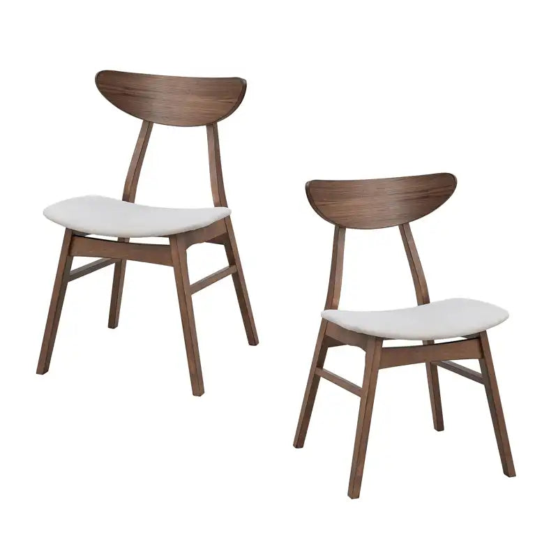 Modern Soft Upholstered Wooden Dining Chairs Set