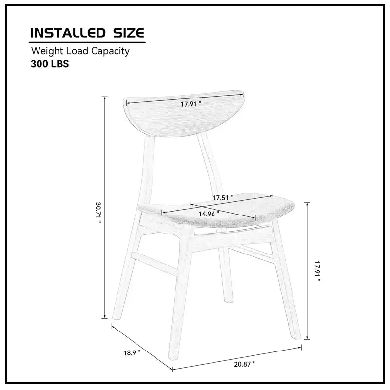 Modern Soft Upholstered Wooden Dining Chairs Set