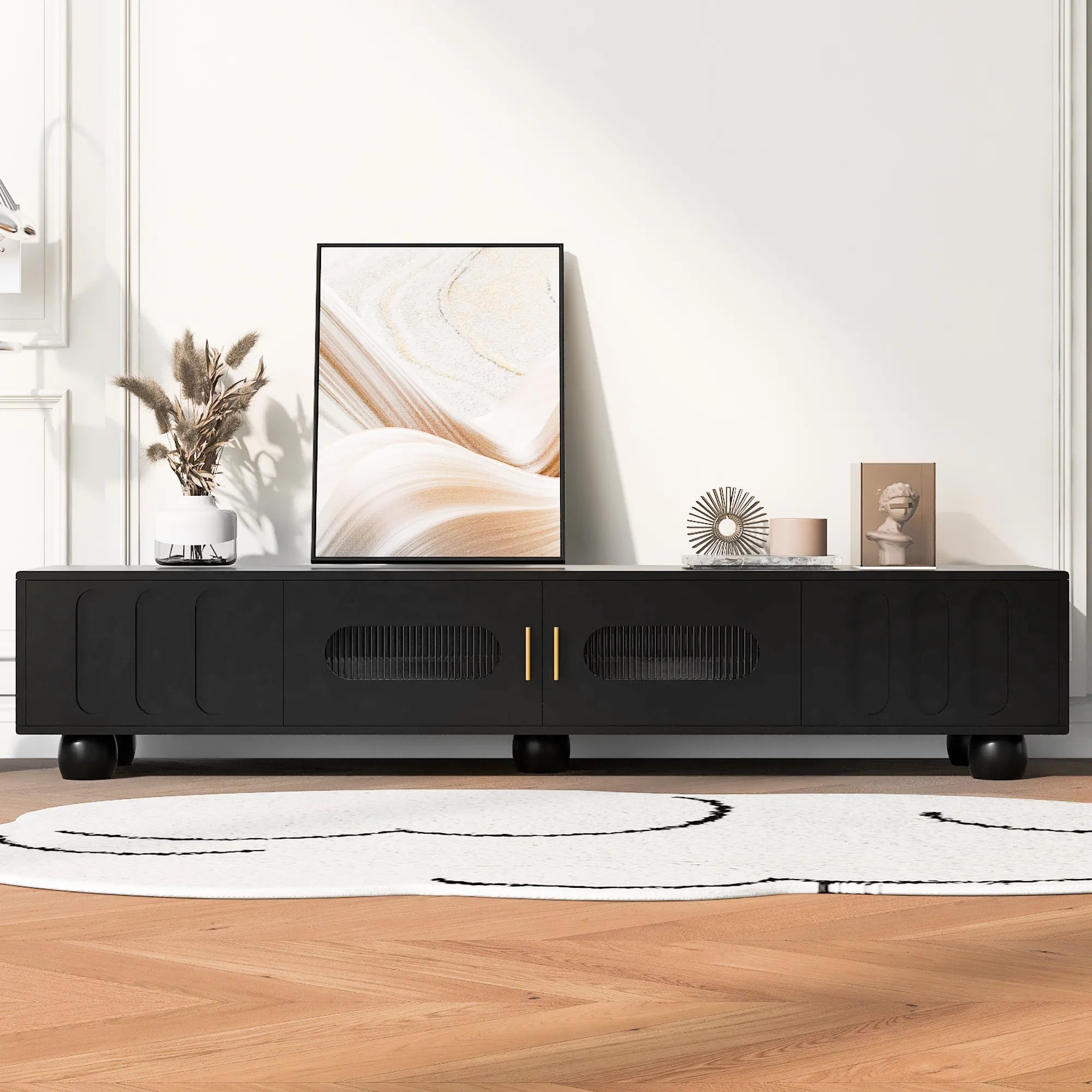 Modern TV Stand Media Console for TVs up to 80 Inches